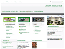 Tablet Screenshot of derma.uniklinikumgraz.at